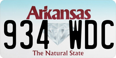 AR license plate 934WDC