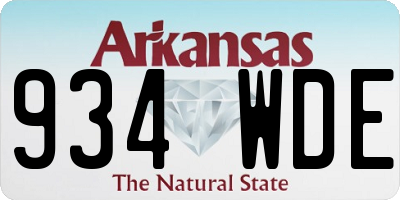AR license plate 934WDE