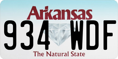 AR license plate 934WDF