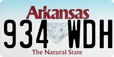 AR license plate 934WDH