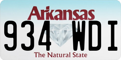 AR license plate 934WDI