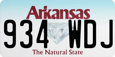AR license plate 934WDJ
