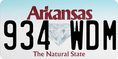 AR license plate 934WDM
