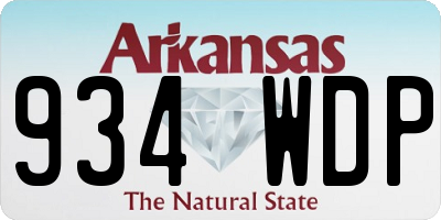AR license plate 934WDP