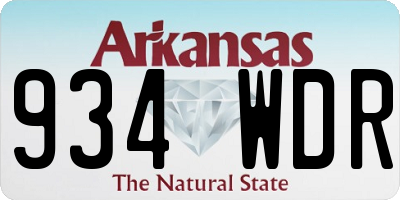 AR license plate 934WDR