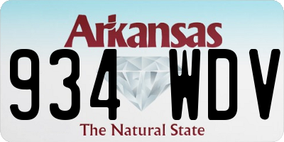 AR license plate 934WDV