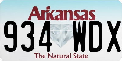 AR license plate 934WDX