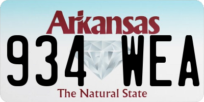 AR license plate 934WEA