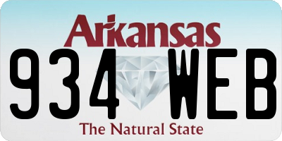 AR license plate 934WEB