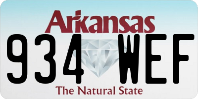 AR license plate 934WEF