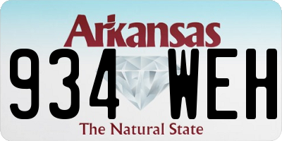 AR license plate 934WEH