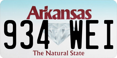 AR license plate 934WEI
