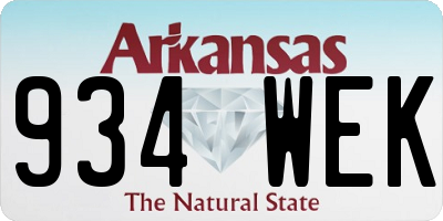 AR license plate 934WEK