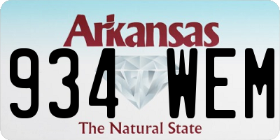AR license plate 934WEM