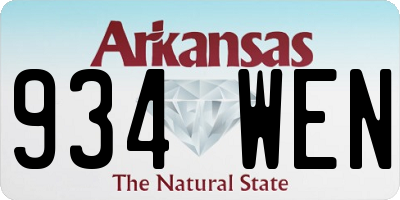 AR license plate 934WEN