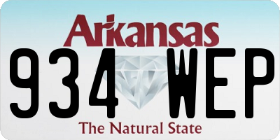 AR license plate 934WEP
