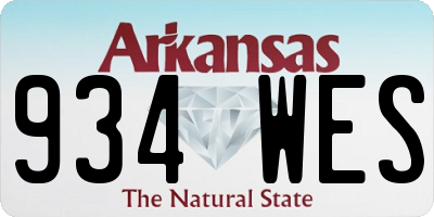 AR license plate 934WES