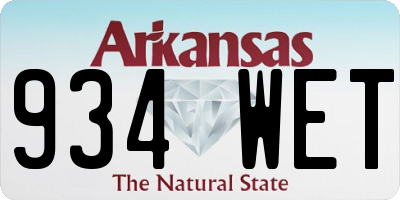 AR license plate 934WET