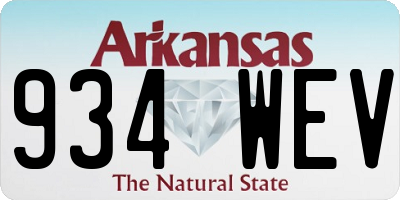 AR license plate 934WEV