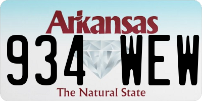 AR license plate 934WEW