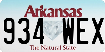 AR license plate 934WEX