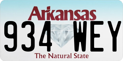 AR license plate 934WEY
