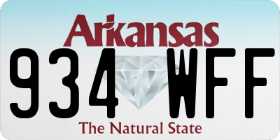 AR license plate 934WFF