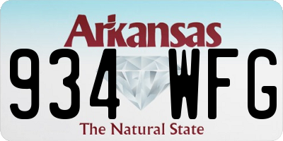 AR license plate 934WFG