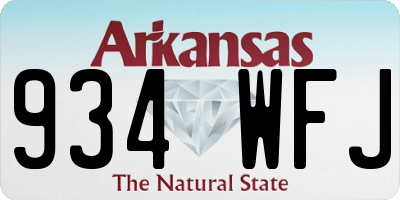 AR license plate 934WFJ