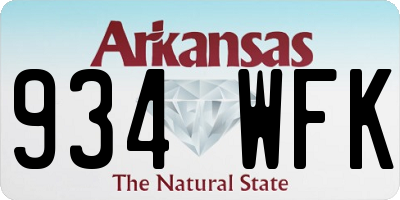 AR license plate 934WFK