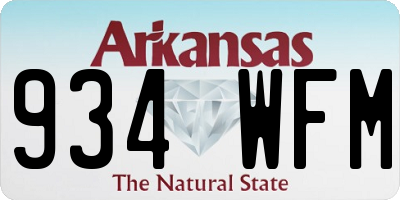 AR license plate 934WFM