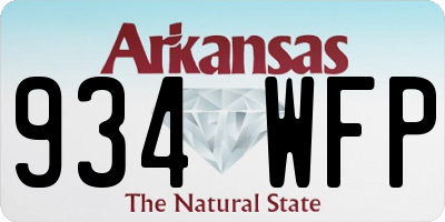 AR license plate 934WFP