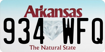 AR license plate 934WFQ