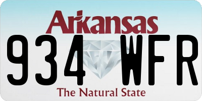 AR license plate 934WFR