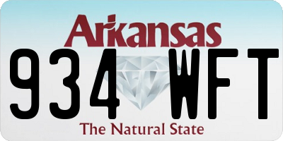 AR license plate 934WFT