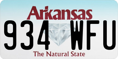 AR license plate 934WFU