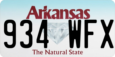 AR license plate 934WFX