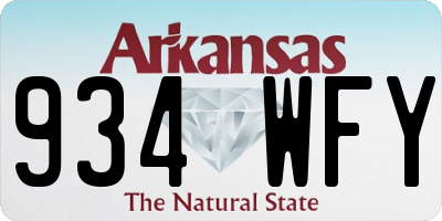 AR license plate 934WFY