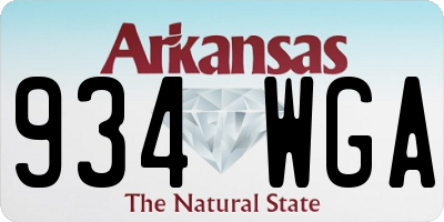 AR license plate 934WGA