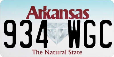 AR license plate 934WGC