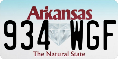 AR license plate 934WGF