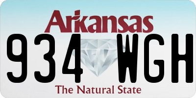 AR license plate 934WGH