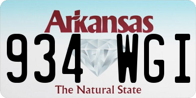 AR license plate 934WGI
