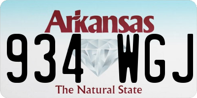 AR license plate 934WGJ