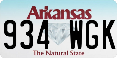 AR license plate 934WGK