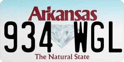 AR license plate 934WGL