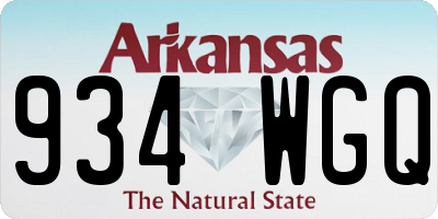 AR license plate 934WGQ