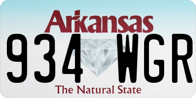 AR license plate 934WGR