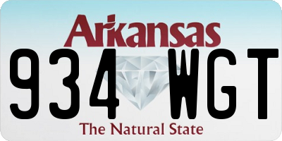 AR license plate 934WGT