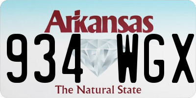 AR license plate 934WGX